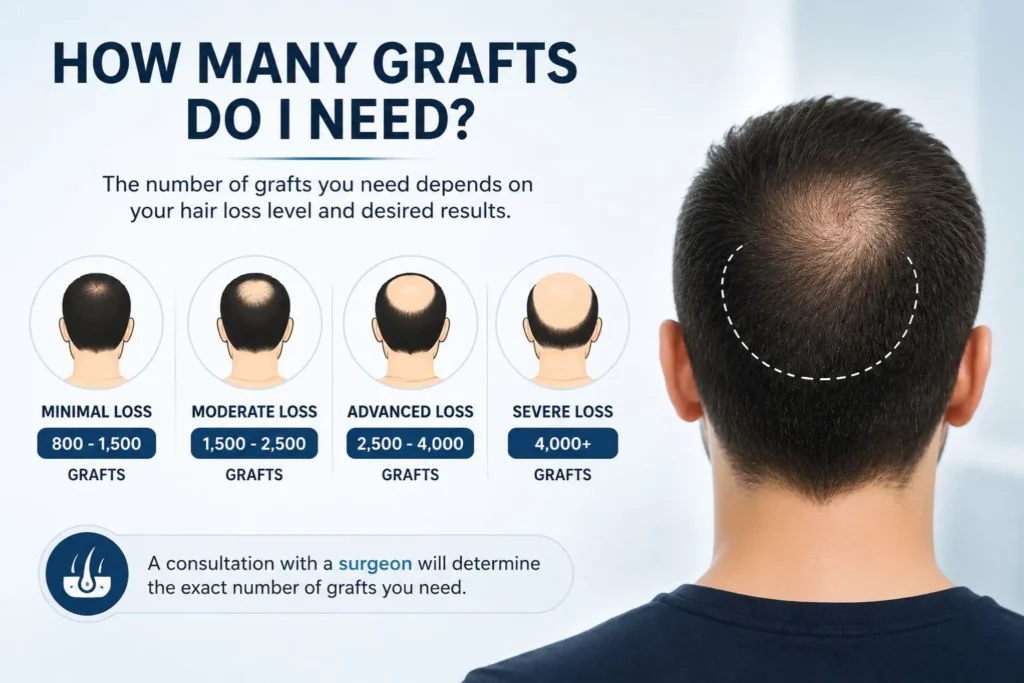 How Many Grafts Do I Need for a Hair Transplant?