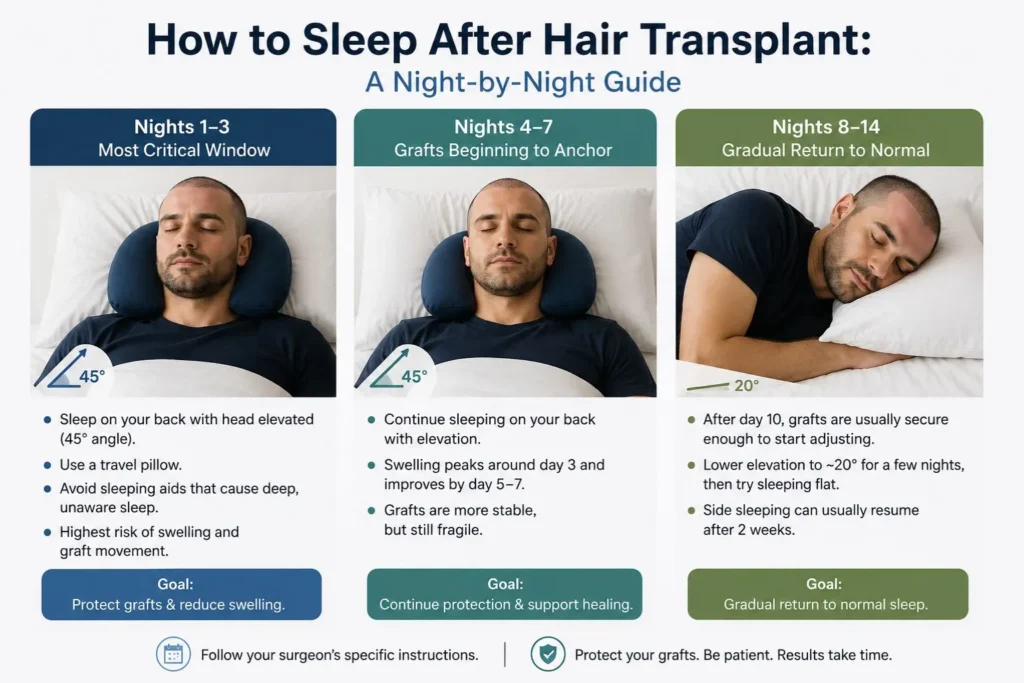 How to sleep after hair transplant