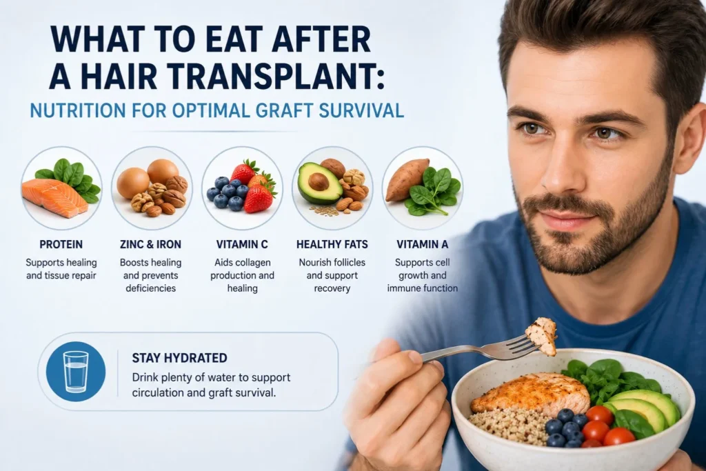 What to eat after a hair transplant: nutrition for optimal graft survival