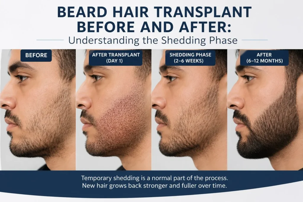 Beard Hair Transplant Before and After