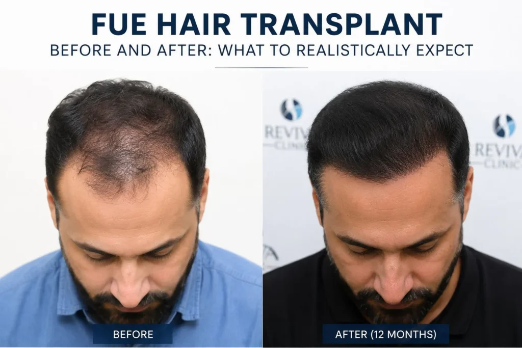 FUE Hair Transplant Before and After